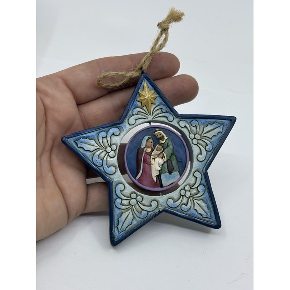 Jim Shore Rotating Disc Detailed Nativity Star Christmas Star 4" Ornament - Picture 2 of 5
